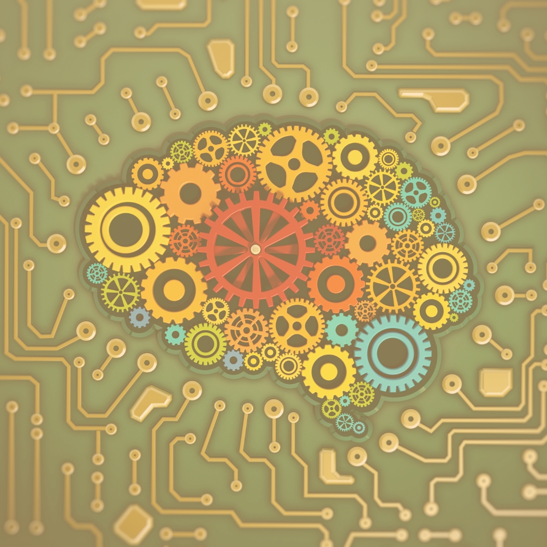 Ilustração relacionada à neurociência e aprendizagem